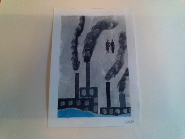 drawing of chimney smoke