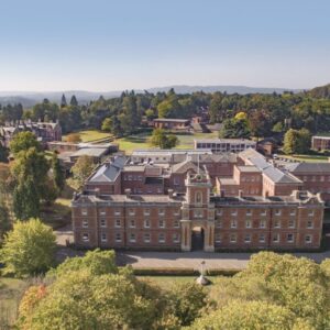 school building in countryside